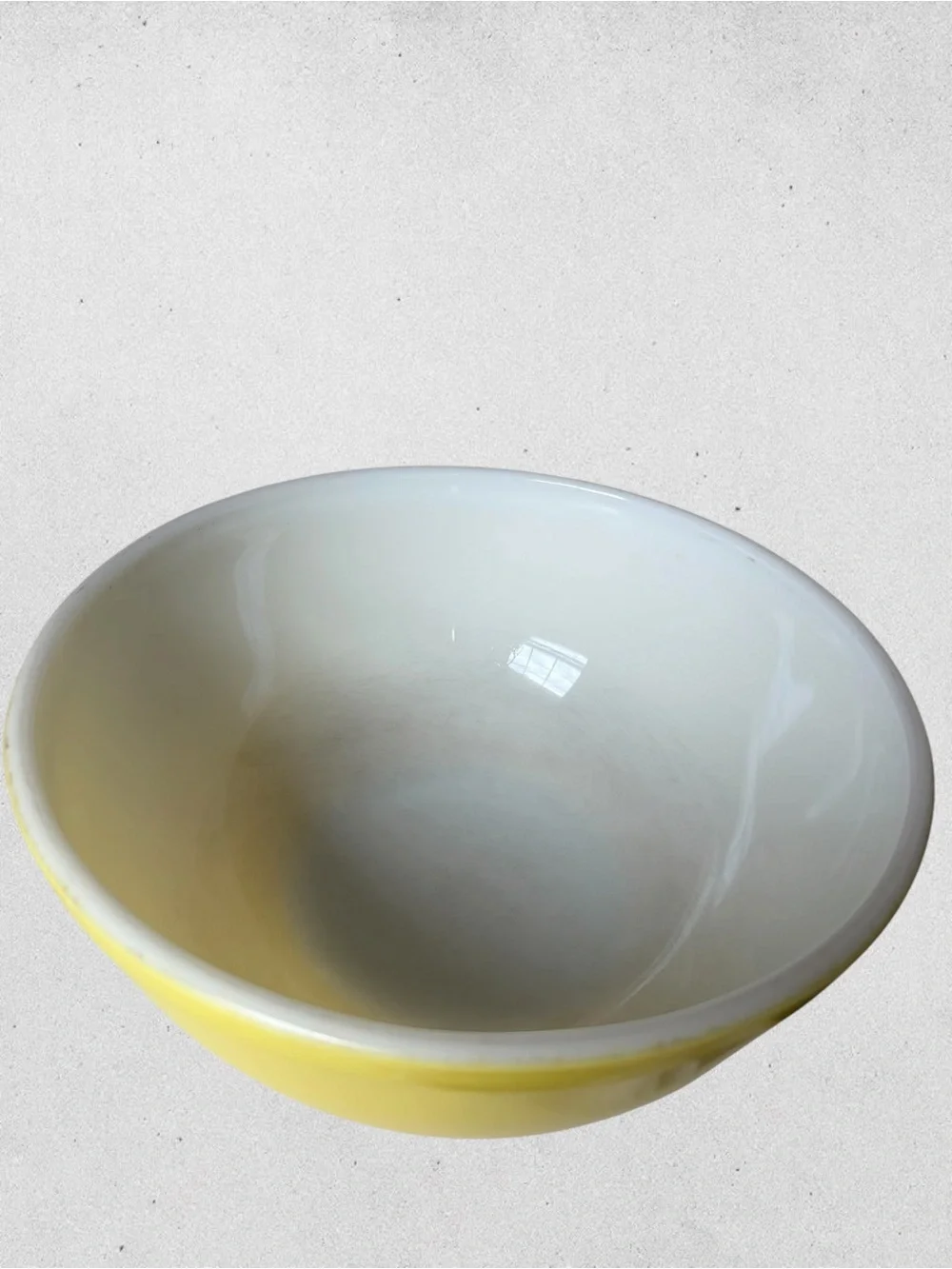 Pyrex Vintage #404 Yellow Primary Mixing Bowl 4-Quart Glossy